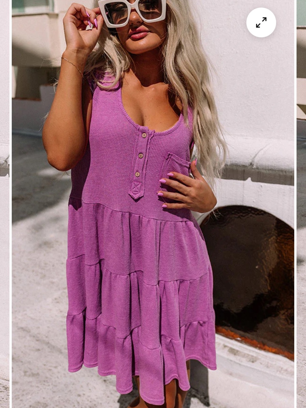 NWT Boutique Three Bird Nest Long Time Coming Shift Dress In Orchid oversized M